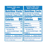 100% Juice Pouches Variety Pack, 6 Oz, 40 Pouches/pack, Ships In 1-3 Business Days