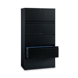 Lateral File Cabinet, 5 Letter-legal-a4-size File Drawers, Black, 30 X 18.62 X 67.62