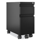 Zip Mobile Pedestal File, 2-drawer, Box/file, Legal/letter, Black, 10 X 19.88 X 21.75, Ships In 4-6 Business Days