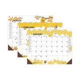 Recycled Honeycomb Desk Pad Calendar, 18.5 X 13, White-multicolor Sheets, Brown Corners, 12-month (jan To Dec): 2023