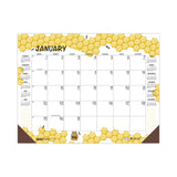 Recycled Honeycomb Desk Pad Calendar, 22 X 17, White-multicolor Sheets, Brown Corners, 12-month (jan To Dec): 2023
