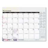 100% Recycled Contempo Desk Pad Calendar, 22 X 17, Wild Flowers, 2021