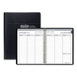 Recycled Weekly Appointment Book, Ruled Without Times, 8.75 X 6.88, Black, 2021