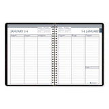 Recycled Weekly Appointment Book, Ruled Without Times, 8.75 X 6.88, Black, 2021