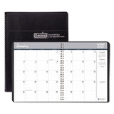 Recycled 24-month Ruled Monthly Planner, 11 X 8.5, Black, 2021-2022