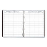 Eight-person Group Practice Daily Appointment Book, 11 X 8.5, Black, 2021