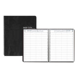 Four-person Group Practice Daily Appointment Book, 11 X 8.5, Black, 2021