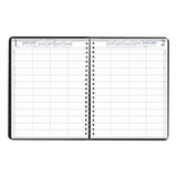 Four-person Group Practice Daily Appointment Book, 11 X 8.5, Black, 2021