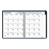 Recycled Wirebound Weekly-monthly Planner, 11 X 8.5, Black Leatherette, 2021