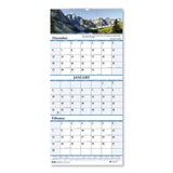 Recycled Scenic Compact Three-month Wall Calendar, 8 X 17, 2020-2022