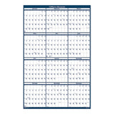 Recycled Poster Style Reversible-erasable Yearly Wall Calendar, 18 X 24, 2021
