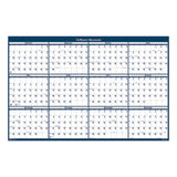 Recycled Laminated Write-on-wipe-off Jumbo Yearly Wall Calendar, 66 X 33, 2021