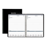 Recycled Meeting Note Planner, 11 X 8.5, Black-blue, 2021