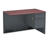 38000 Series Flush Return, Right, 48w X 24d X 29-1-2h, Mahogany-charcoal
