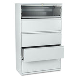 Brigade 800 Series Lateral File, 3 Legal-letter-size File Drawers, Light Gray, 42" X 18" X 39.13"
