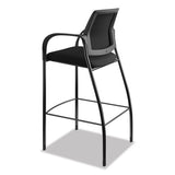 Ignition 2.0 Ilira-stretch Mesh Back Cafe Height Stool, Supports Up To 300 Lbs., Black Seat-black Back, Black Base