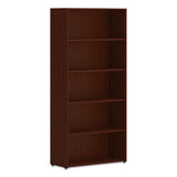 Mod Bookcase, Four-shelf-3 Adjustable, 30w X 13d X 53h, Traditional Mahogany