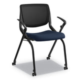 Motivate Nesting-stacking Flex-back Chair, Onyx Seat-black Back, Platinum Base