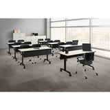 Motivate Nesting-stacking Flex-back Chair, Onyx Seat-black Back, Platinum Base