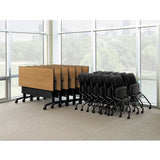 Motivate Nesting-stacking Flex-back Chair, Onyx Seat-black Back, Platinum Base