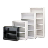 Metal Bookcase, Six-shelf, 34-1-2w X 12-5-8d X 81-1-8h, Putty