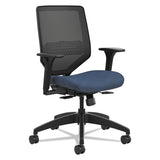 Solve Series Mesh Back Task Chair, Supports Up To 300 Lb, 18" To 23" Seat Height, Putty Seat, Fog Back, Black Base