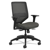 Solve Series Mesh Back Task Chair, Supports Up To 300 Lb, 18" To 23" Seat Height, Putty Seat, Fog Back, Black Base