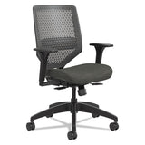 Solve Series Reactiv Back Task Chair, Supports Up To 300 Lb, 18" To 23" Seat Height, Meadow Seat, Charcoal Back, Black Base