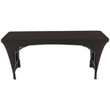 Stretch-fabric Table Cover, Polyester-spandex, 30" X 72", Black