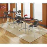 Caféworks Cafe Chair, Graphite Seat-graphite Back, Silver Base, 2-carton