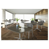 Iland Table, Contour, Square Bistro Style, 36" X 36" X 42", Natural Teak-silver
