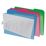 Clear View Interior File Folders, 1-3-cut Tabs, Letter Size, Assorted, 6-pack