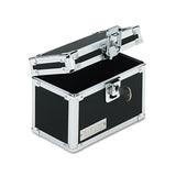 Vaultz Locking Index Card File With Flip Top Holds 350 3 X 5 Cards, Black