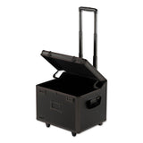 Locking Mobile File Chest, Letter-legal Files, 17.5" X 15.5" X 14.5", Black-chrome