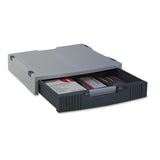 Single-level Monitor Stand W-storage Drawer, 15 X 11 X 3, Light Gray-charcoal
