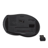 Wireless Optical Mouse With Micro Usb, 2.4 Ghz Frequency-32 Ft Wireless Range, Left-right Hand Use, Gray-black