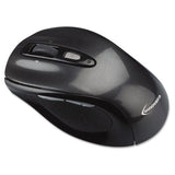 Wireless Optical Mouse With Micro Usb, 2.4 Ghz Frequency-32 Ft Wireless Range, Left-right Hand Use, Gray-black