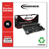 Remanufactured Black Drum Unit, Replacement For Brother Dr360, 12,000 Page-yield