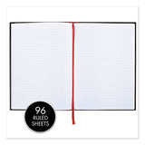 Casebound Notebooks, Wide-legal Rule, Black Cover, 11.75 X 8.25, 96 Sheets