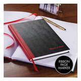 Casebound Notebooks, Wide-legal Rule, Black Cover, 8.25 X 5.68, 96 Sheets