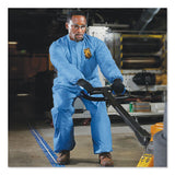 A60 Elastic-cuff, Ankle & Back Coveralls, Blue, Large, 24-case