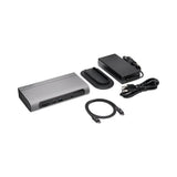 Sd5600t Thunderbolt 3 And Usb-c Dual 4k Hybrid Docking Station, Black-silver