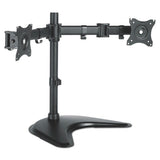 Dual Monitor Articulating Desktop Stand, 32w X 13d X 17.5h, Black