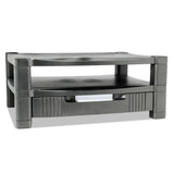 Two Level Stand, Removable Drawer, 17 X 13 1-4 X 3-1-2 To 7, Black