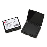 Inkless Fingerprint Pad, 2 1-4 X 1 3-4, Black, Dozen
