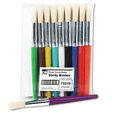 Stubby Brush Set, Natural Bristle, Flat, 10-set