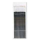 Artist Brush, Size 12, Camel Hair, Round, 12-pack