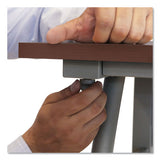 Trento Line L-shaped Desk, 59.13w X 59.13d X 29.5h, Mocha-gray