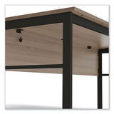 Urban Desk Workstation, 47.25w X 23.75d X 29.5h, Natural Walnut