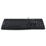K120 Ergonomic Desktop Wired Keyboard, Usb, Black